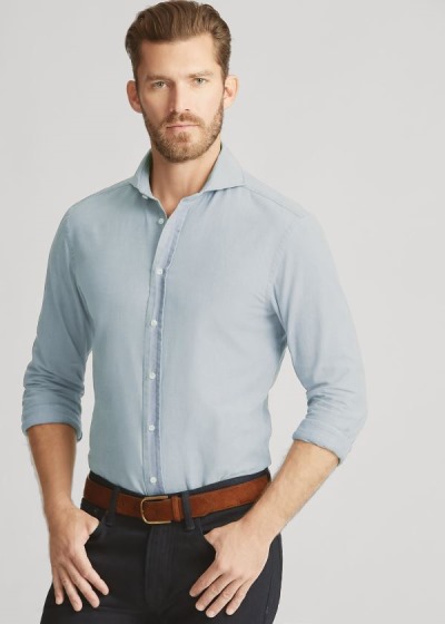 Men's Ralph Lauren Keaton Tailored Chambray Shirts | 027158XDC